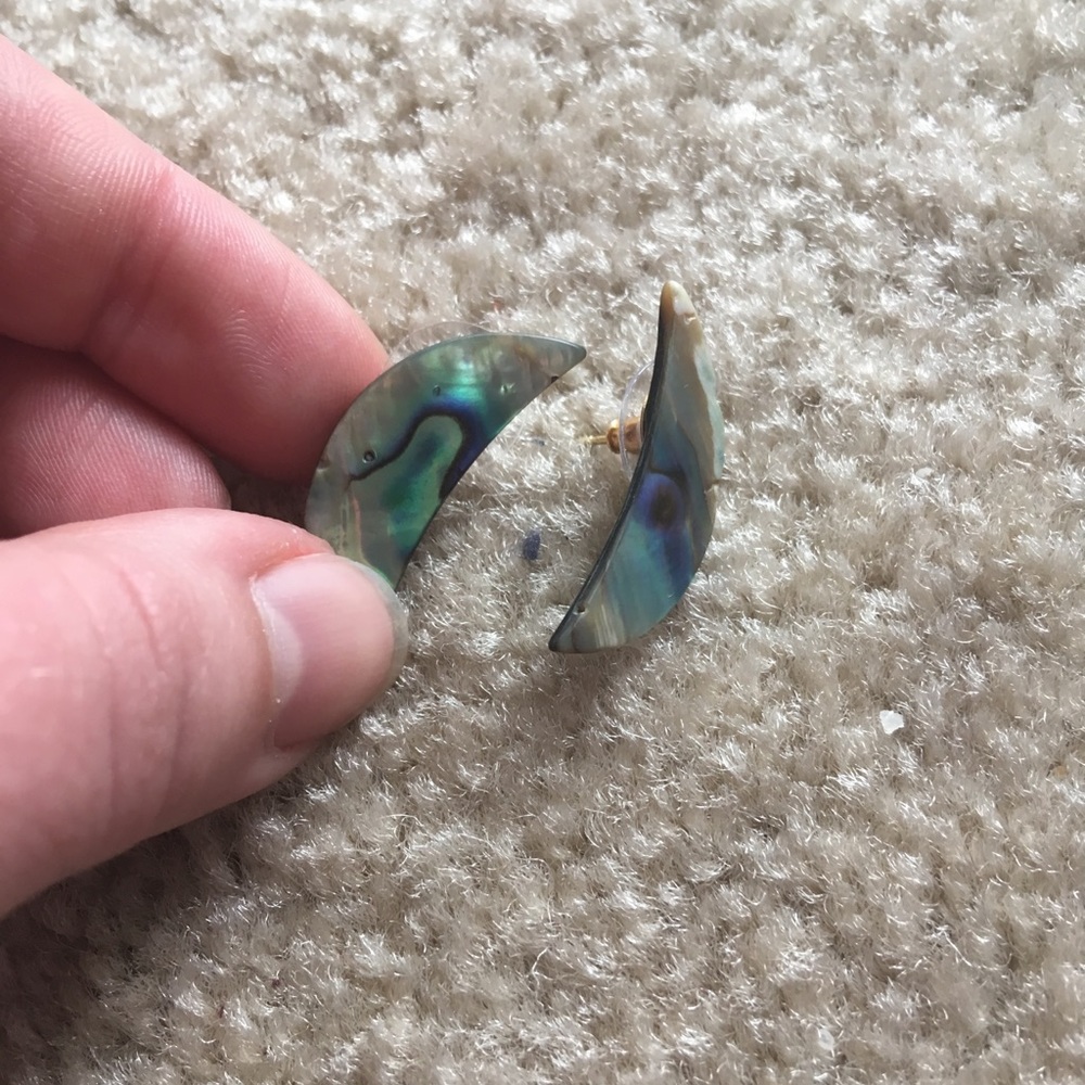 Paua shell studs